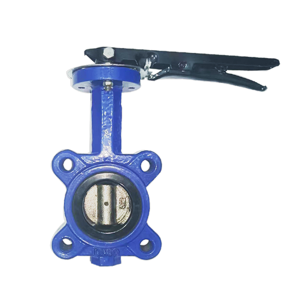 Good Reputation Factory Directly Sale Water Flow Manual Wafer Type Butterfly Valve