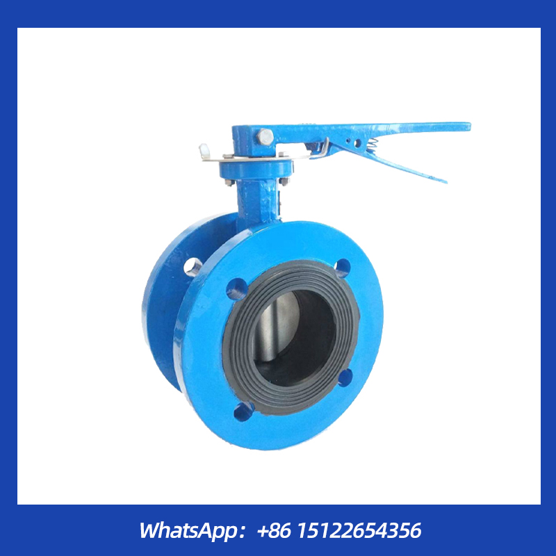 Flange type PN16 butterfly valves DI resilient EPDM seal for water with hand bar