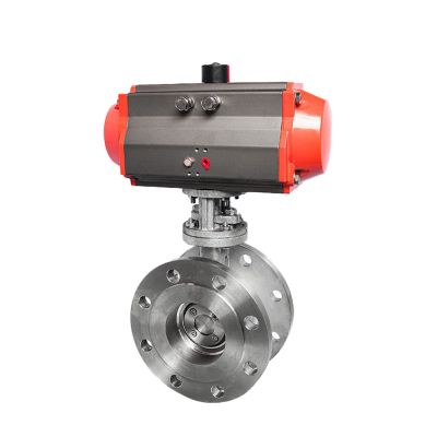 Factory Direct Flange Three Eccentric Pneumatic Metal Seat Butterfly Valve